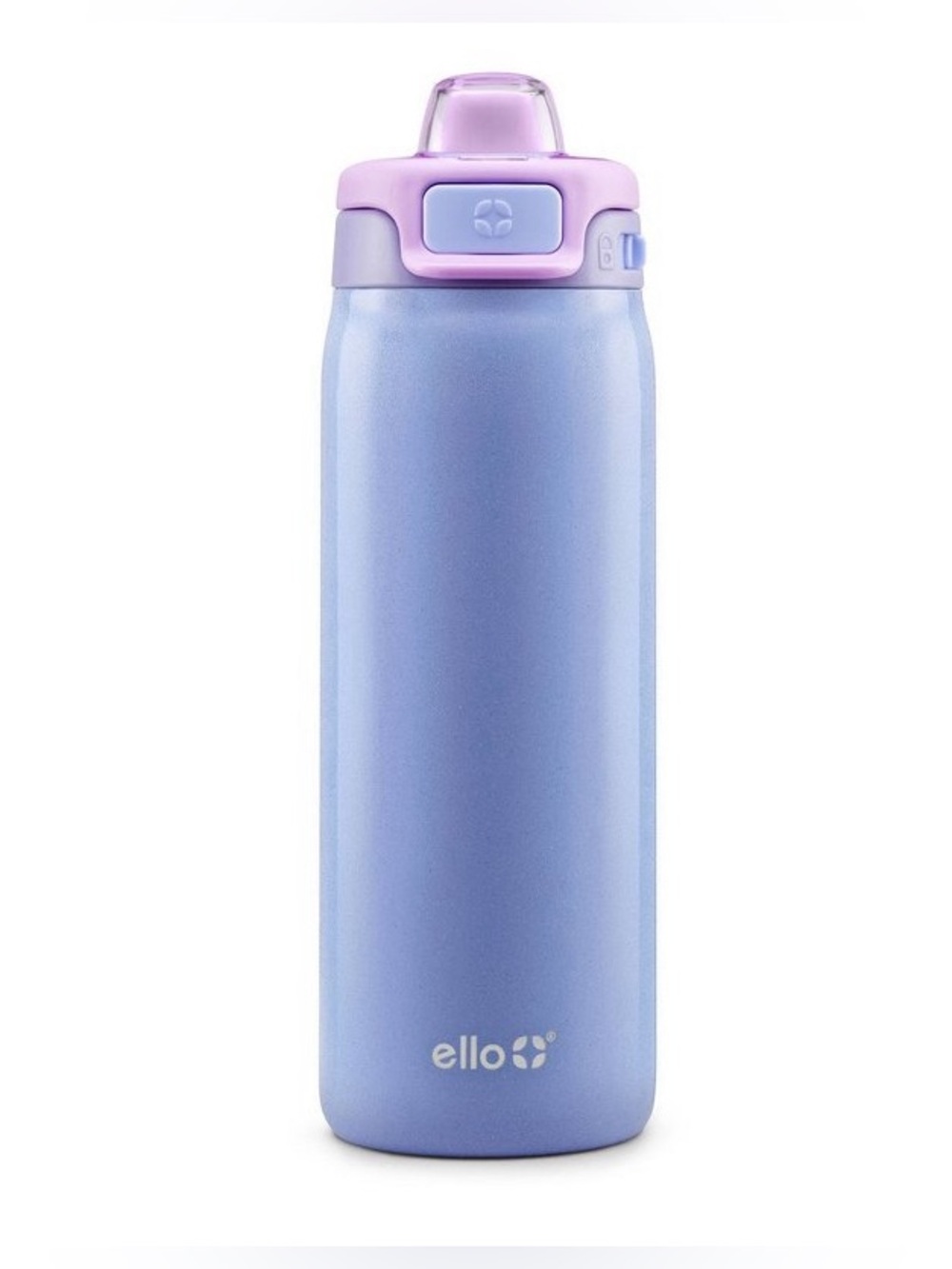 Ello 18oz Kids Water Bottle Purple Holographic Glitter 18 oz Girl locking lid